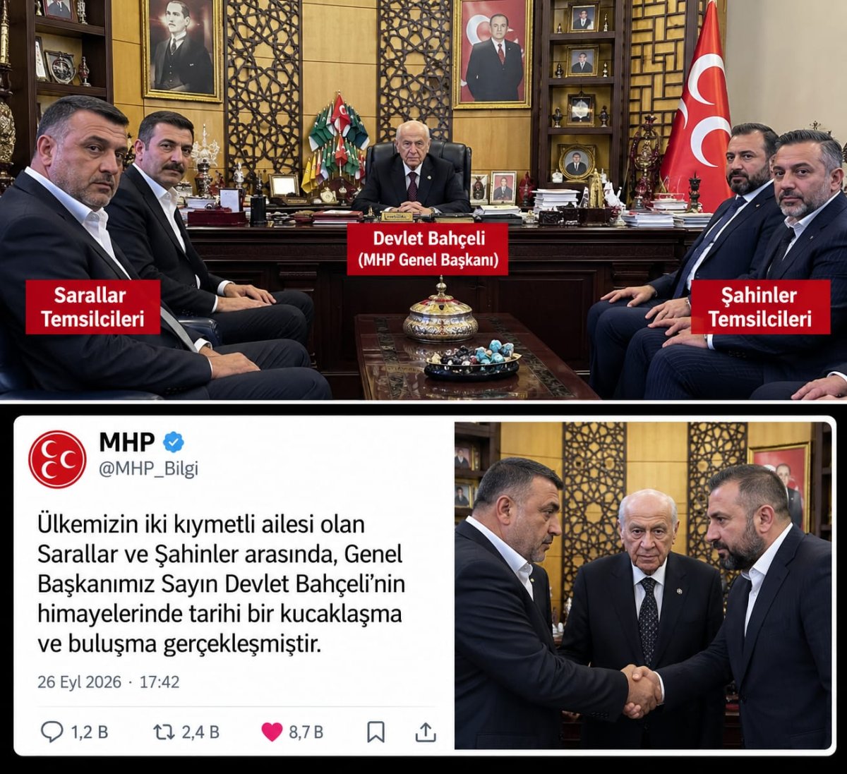 Erdoğan’ın ittifak ortağı Bahçeli, Sarallar ve Şahinler isimli organize suç orgütlerini barıştırdı: Devlet suçla mı mücadele eder, suç gruplarını mı uzlaştırır?