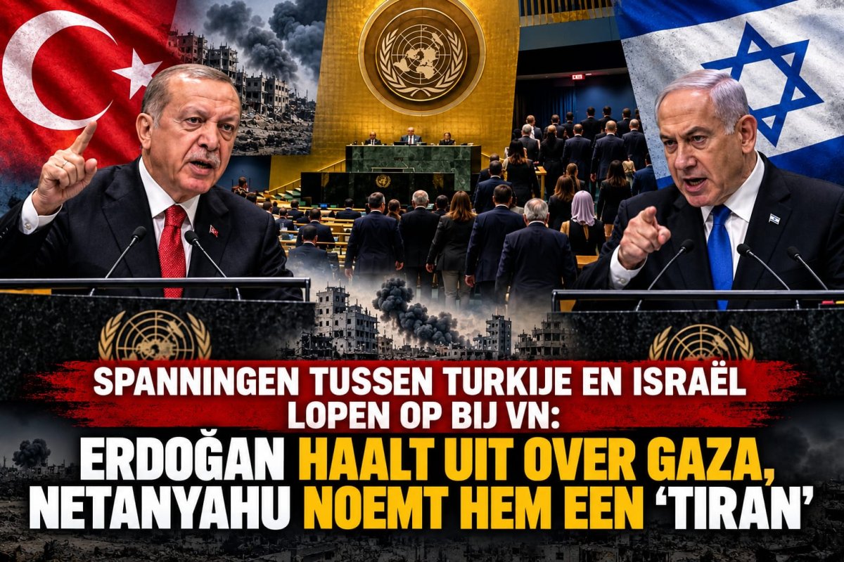 Spanning tussen Turkije en Israël loopt op bij VN: Erdoğan haalt uit over Gaza, Netanyahu noemt hem een ‘tiran’