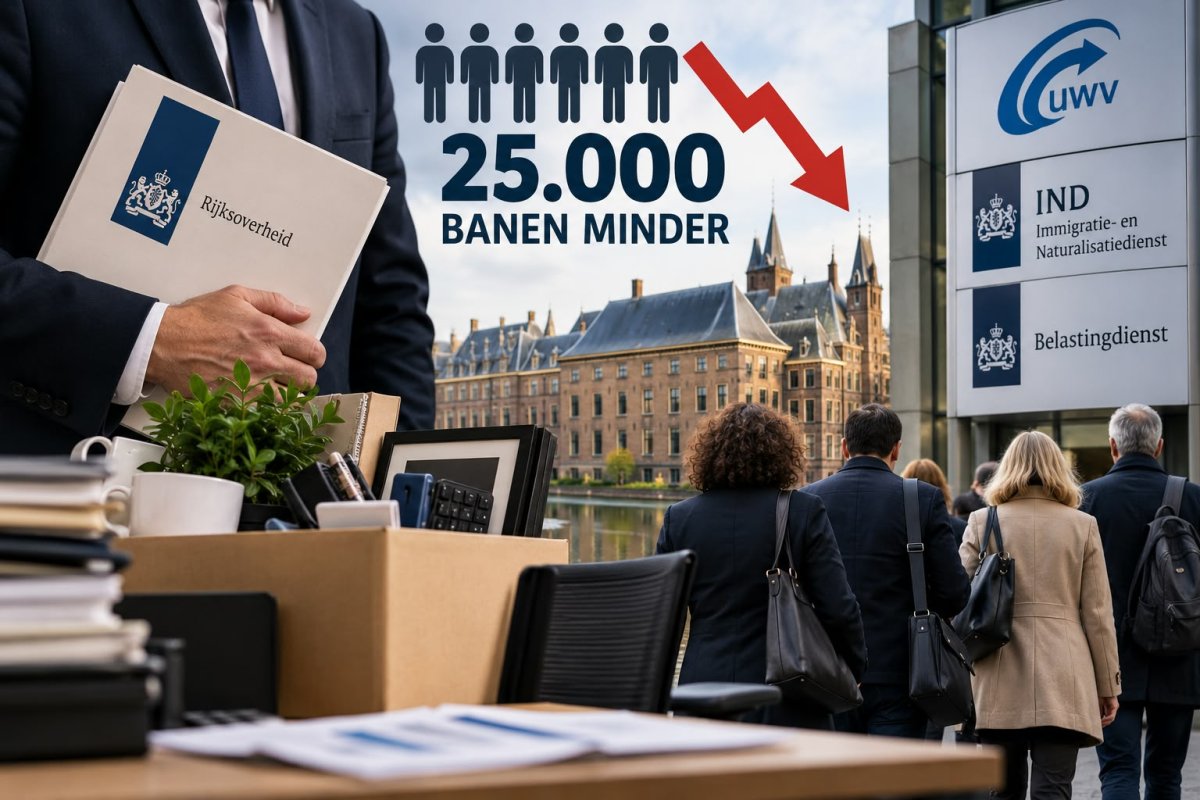 Nederlandse regering wil 25.000 banen bij de rijksoverheid schrappen